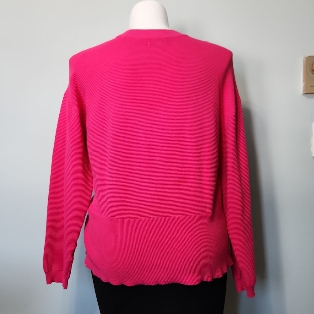 Nine West Bright Pink Ribbed Sweater - Picture 9 of 14